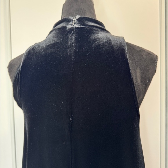 Cynthia Rowley Velvet High Neck Dress Black - Picture 6 of 9